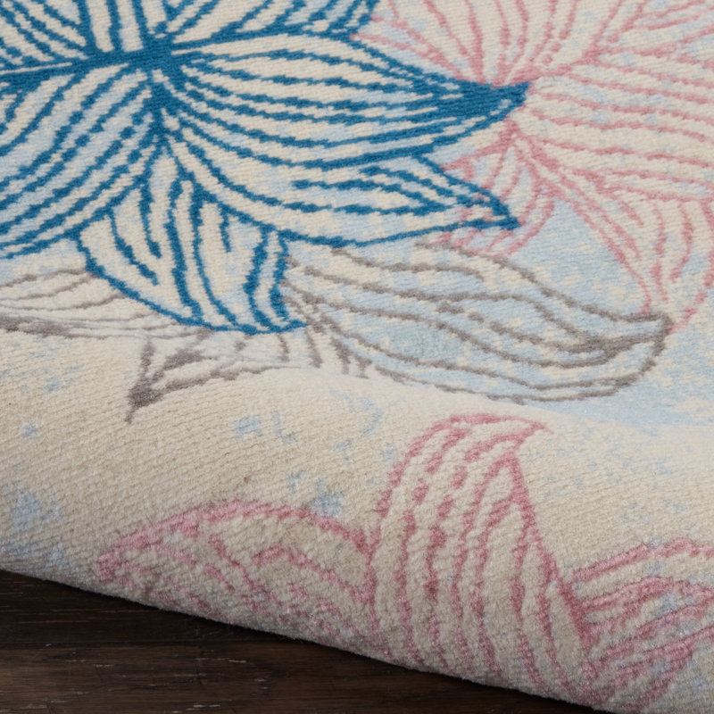 Winston Porter Kardinya Performance Ivory/Pink/Blue Rug & Reviews Wayfair